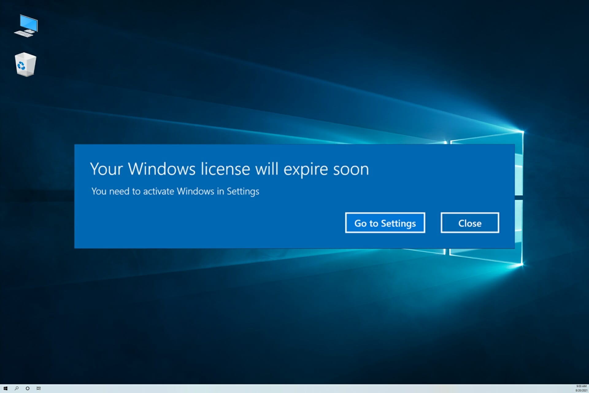 windows 10 pro license key expired