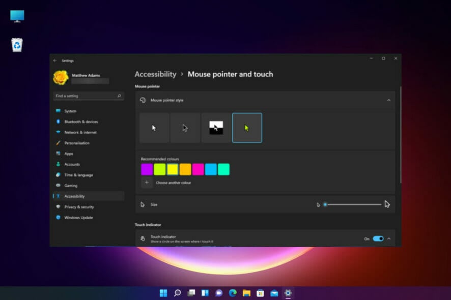 How to change mouse cursor in Windows 11