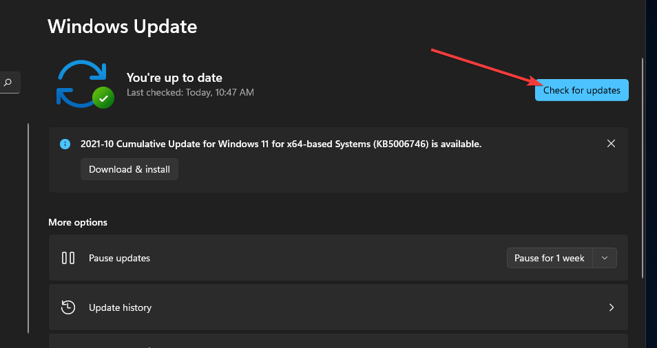 Check for updates button windows 11 file explorer lagging