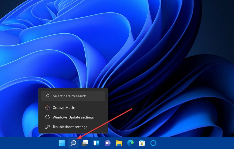 The magnifying glass button windows 11 no sound