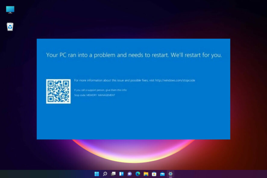 Fix Memory Management Blue Screen Error on Windows [2023 Update]