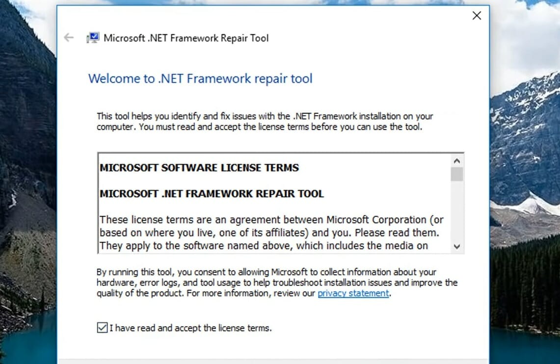 The .NET Framework Repair Tool 0x80070643 windows 11