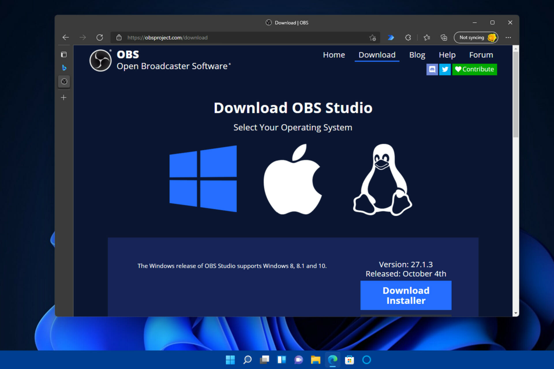 OBS Studio On Windows 11 Download Install Guide