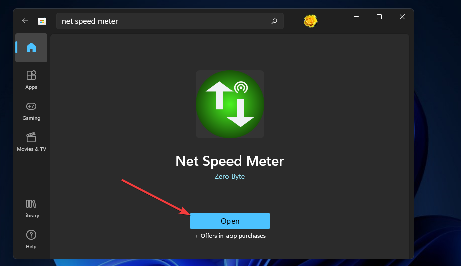 Open button windows 11 network speed monitor