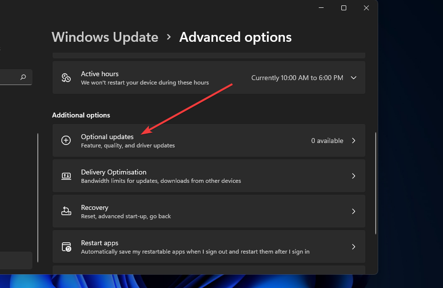 optional updates windows update