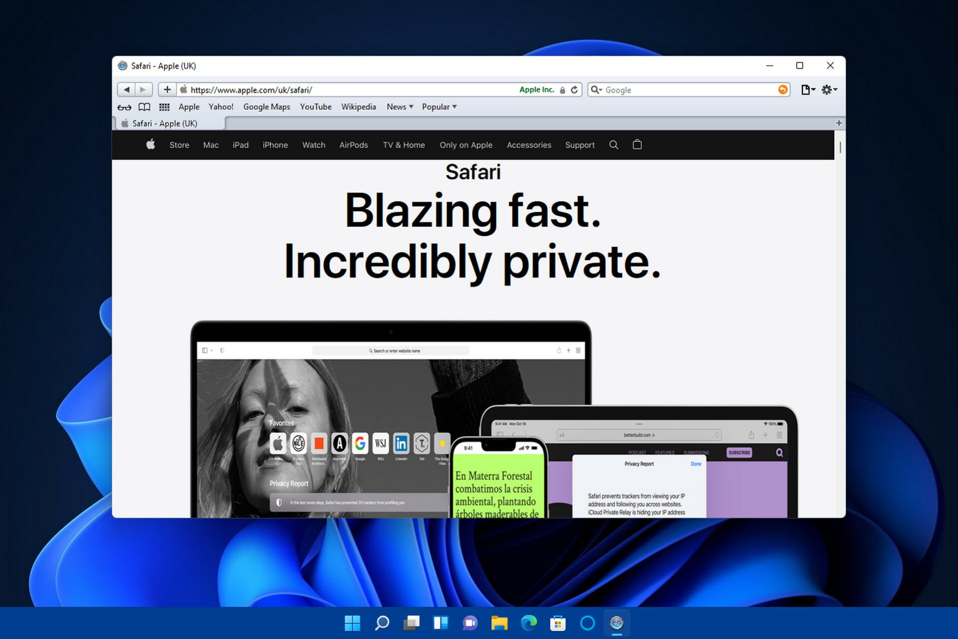 How to install (the old) Safari in Windows 11
