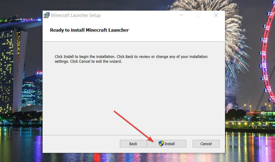 The Install button minecraft download windows 11