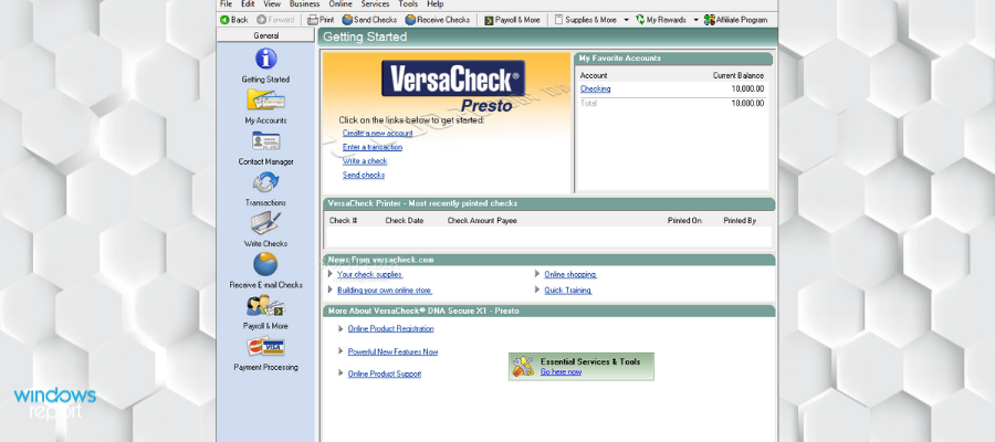 Checksoft Home Business software check paper