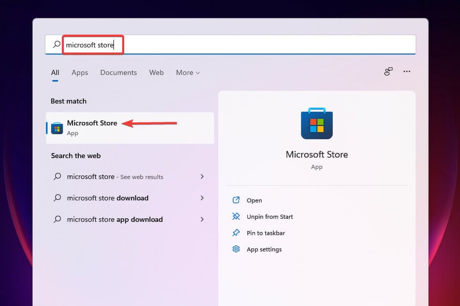 Launch Microsoft Store to update apps