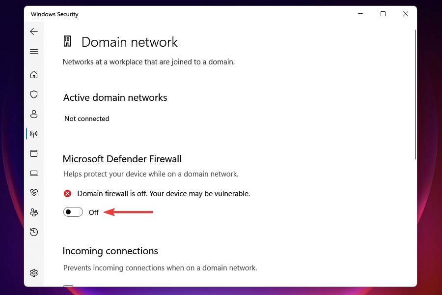 Disable Microsoft Defender Firewall