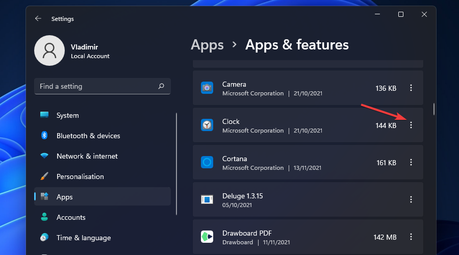 apps and features control panel remove apps background