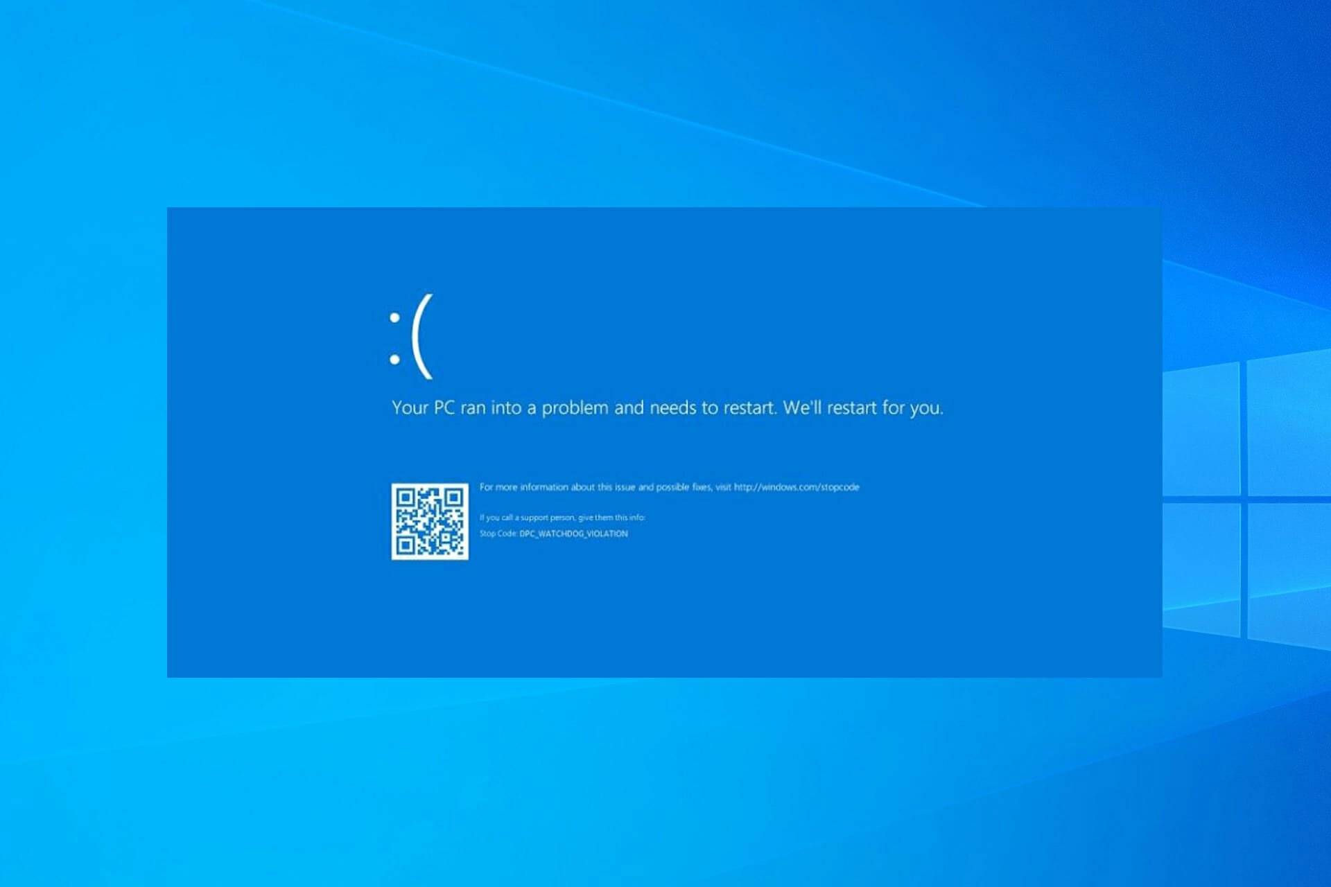 Clock watchdog timeout error on Windows 10