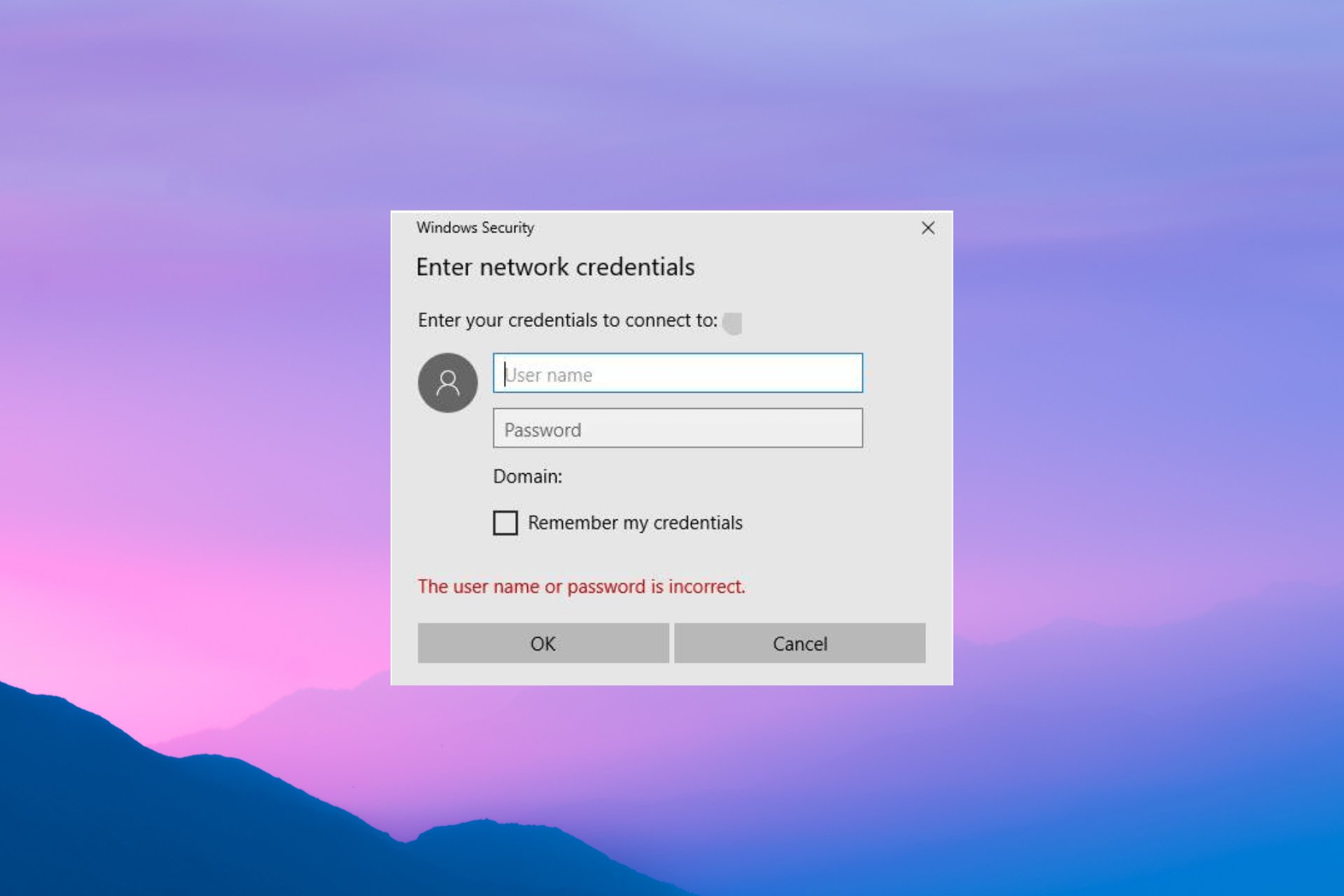 What to do if Enter Network Credentials on Windows 11