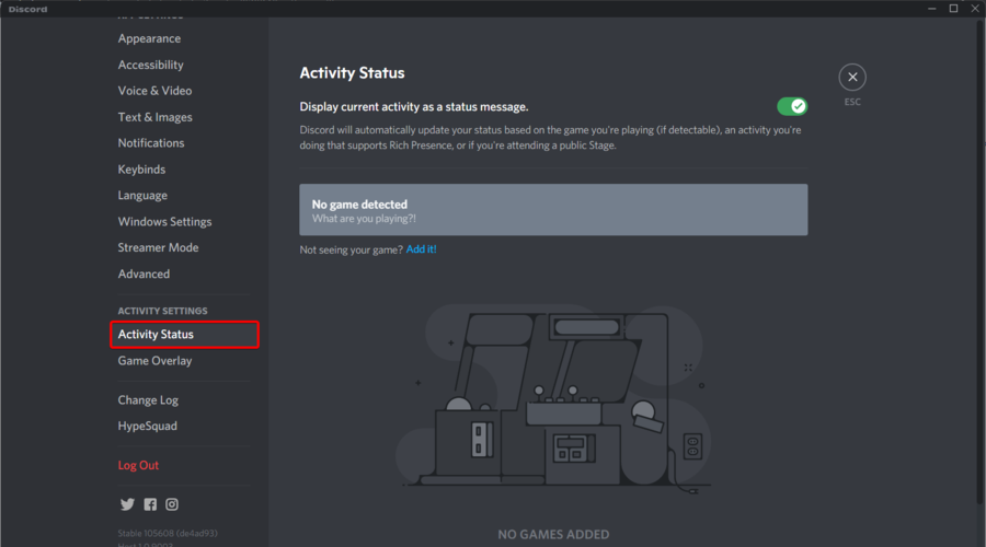 discord activity status