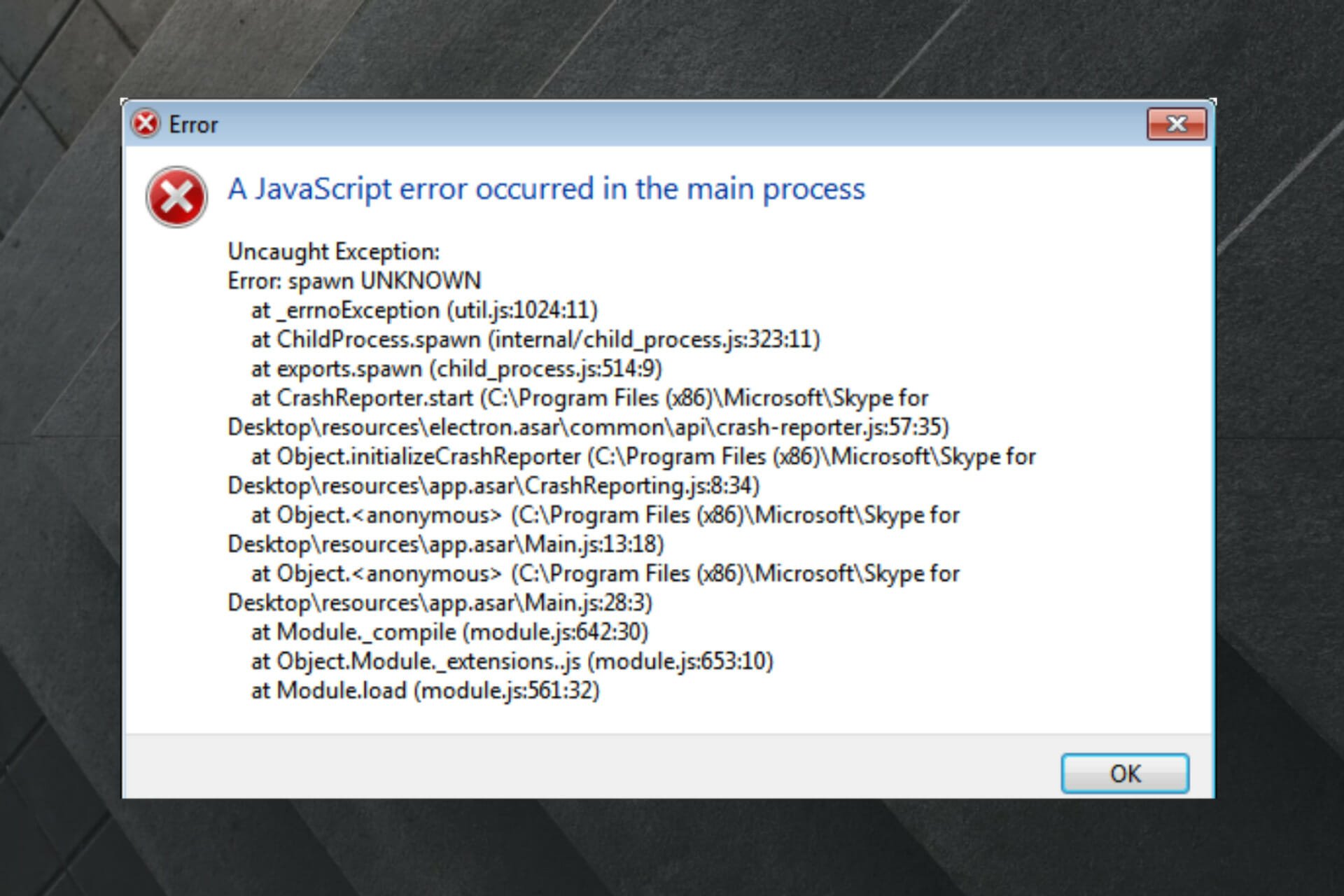 Fix: A Javascript Error Occurred in the Main Process [Discord]