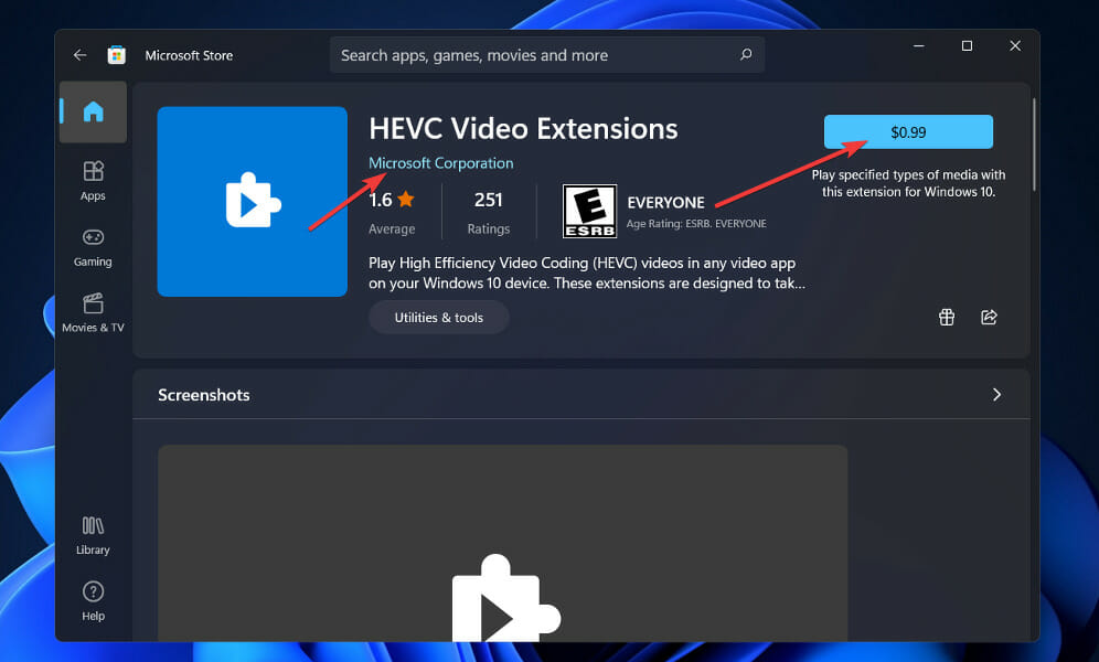 buy-hevc codecs windows 11