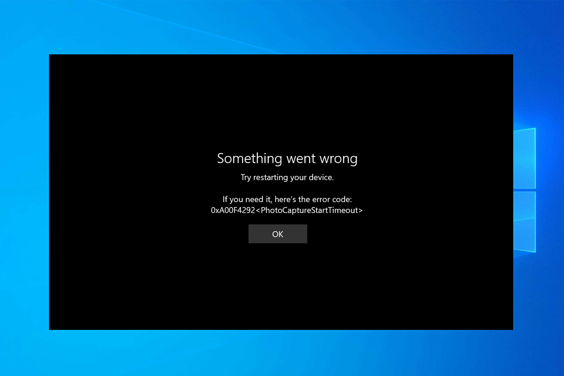 error 0xa00f4292 on Windows 10 11
