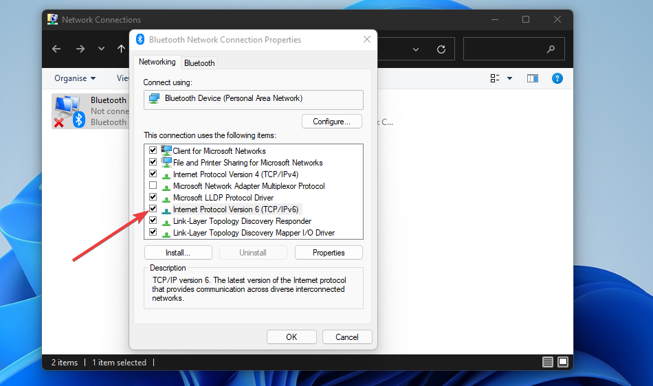 The Internet Protocol Version 6 option windows 11 vpn not working