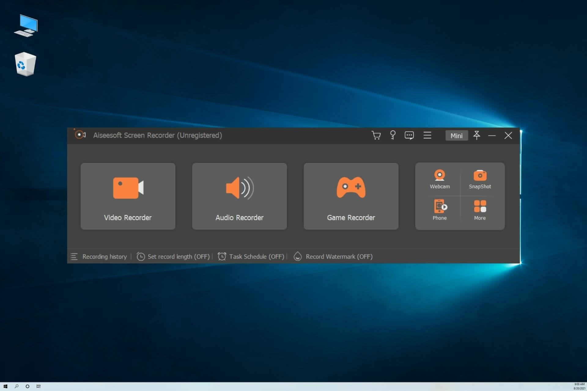How to record your desktop using Aiseesoft Screen Recorder