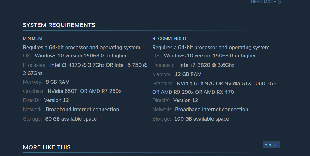 Forza Horizon 4 system requirements