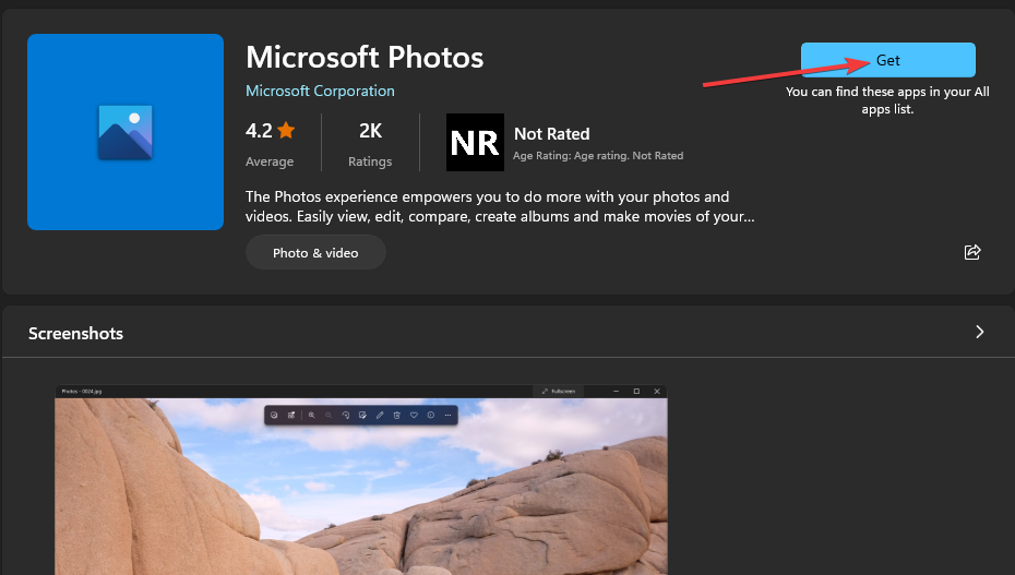 Microsoft Photos app page photos app not working windows 11