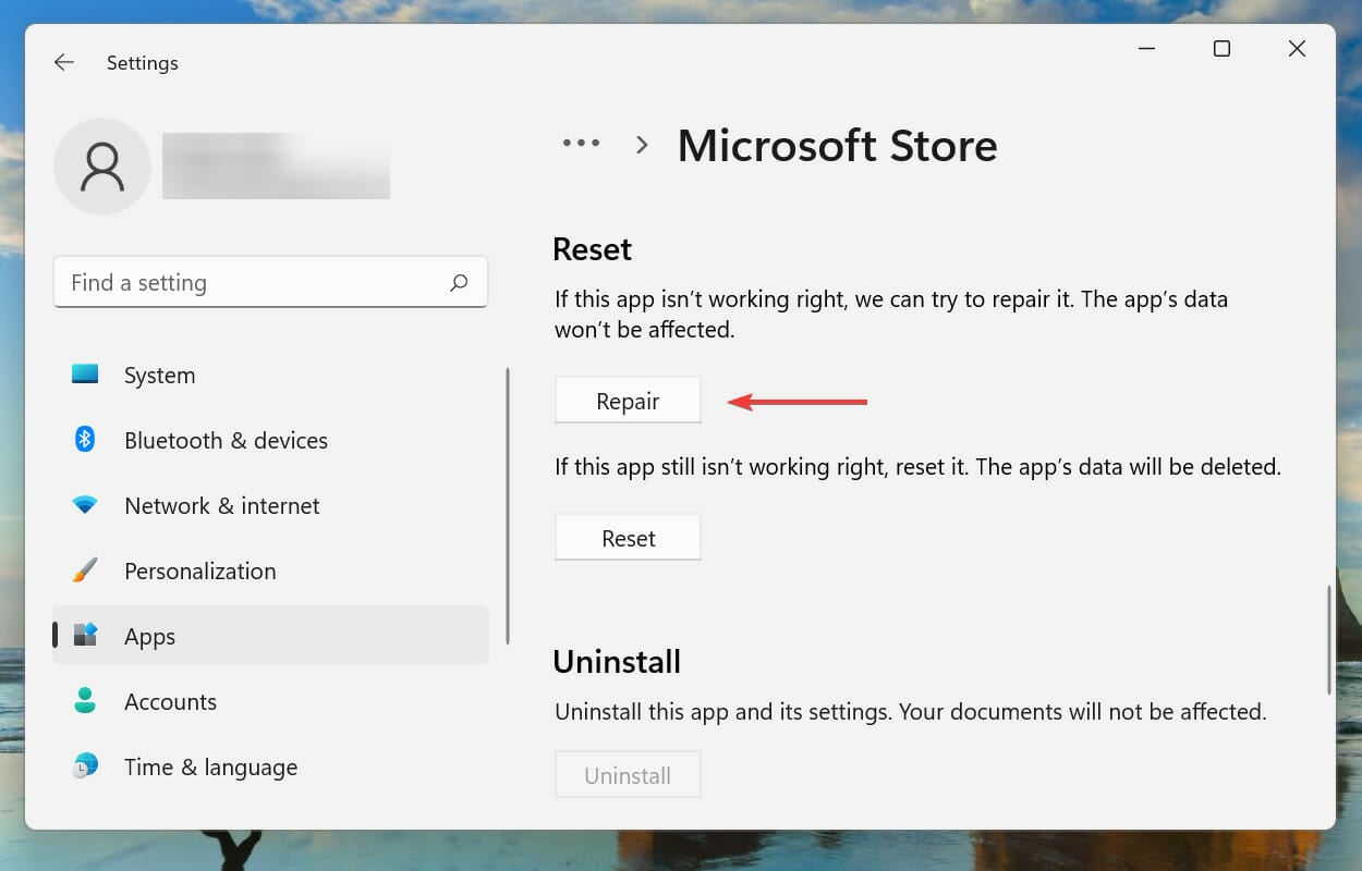 Repair Microsoft Store to fix xbox installer making things awesome stuck