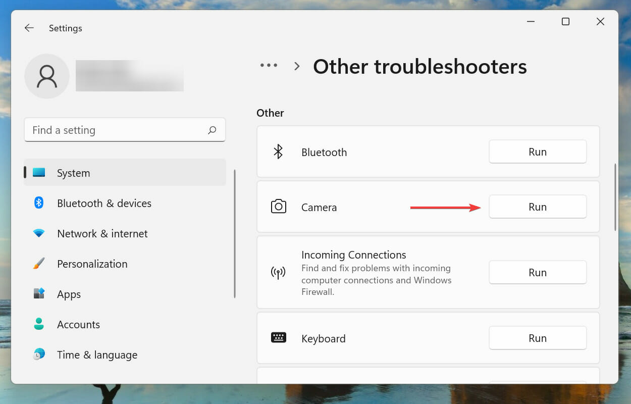 Run camera troubleshooter to fix Zoom is unable to detect a camera in Windows 11 / 10