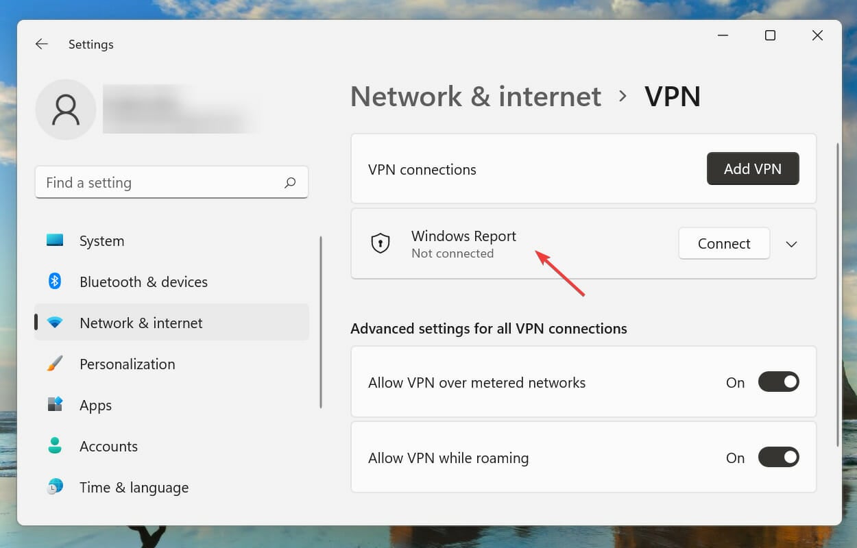 Confirgured VPN