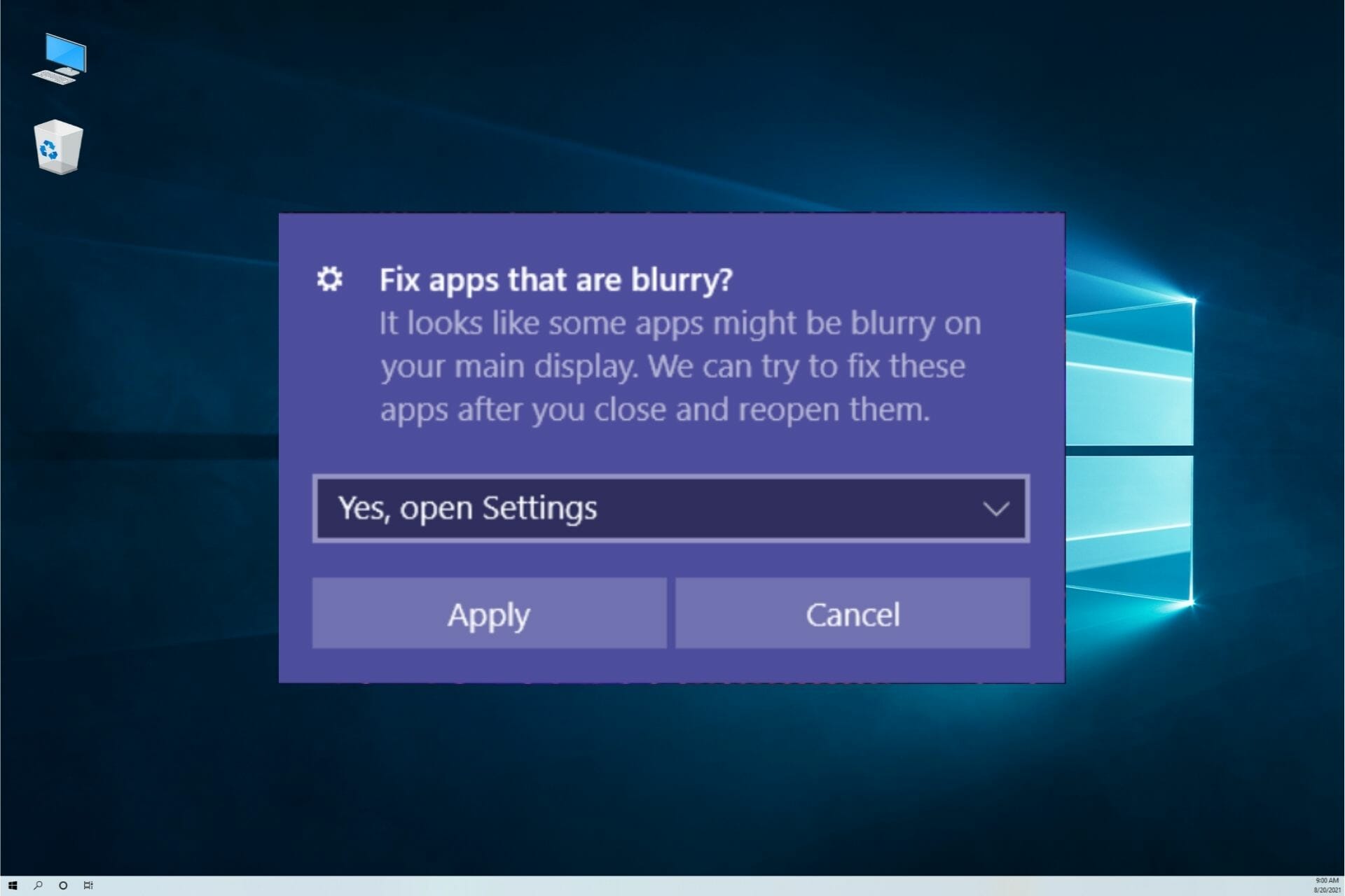 What to do if Microsoft apps are blurry