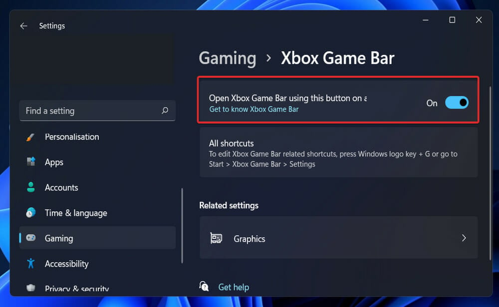 enable-xbox-bar  xbox game bar not working windows 11