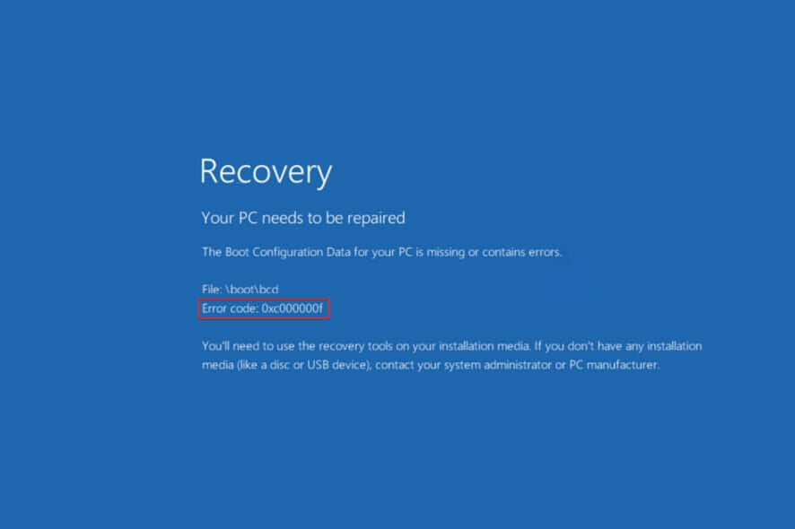 Getting the 0xc000000f Error Code in Windows 11? Fix it Now