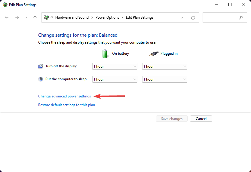 Change advanced power settings to fix Diagnostic Service Policy high CPU