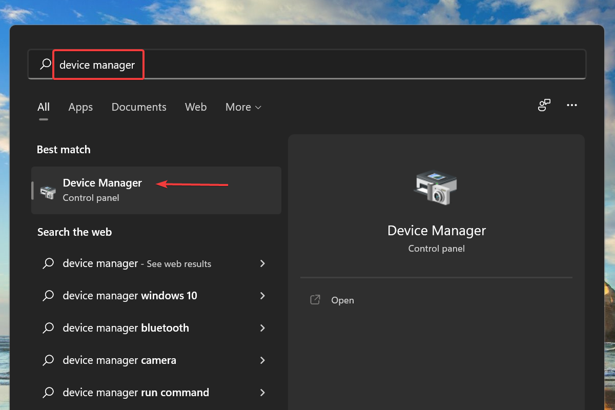 Launch Device Manager to fix Windows 11 desktop crashing