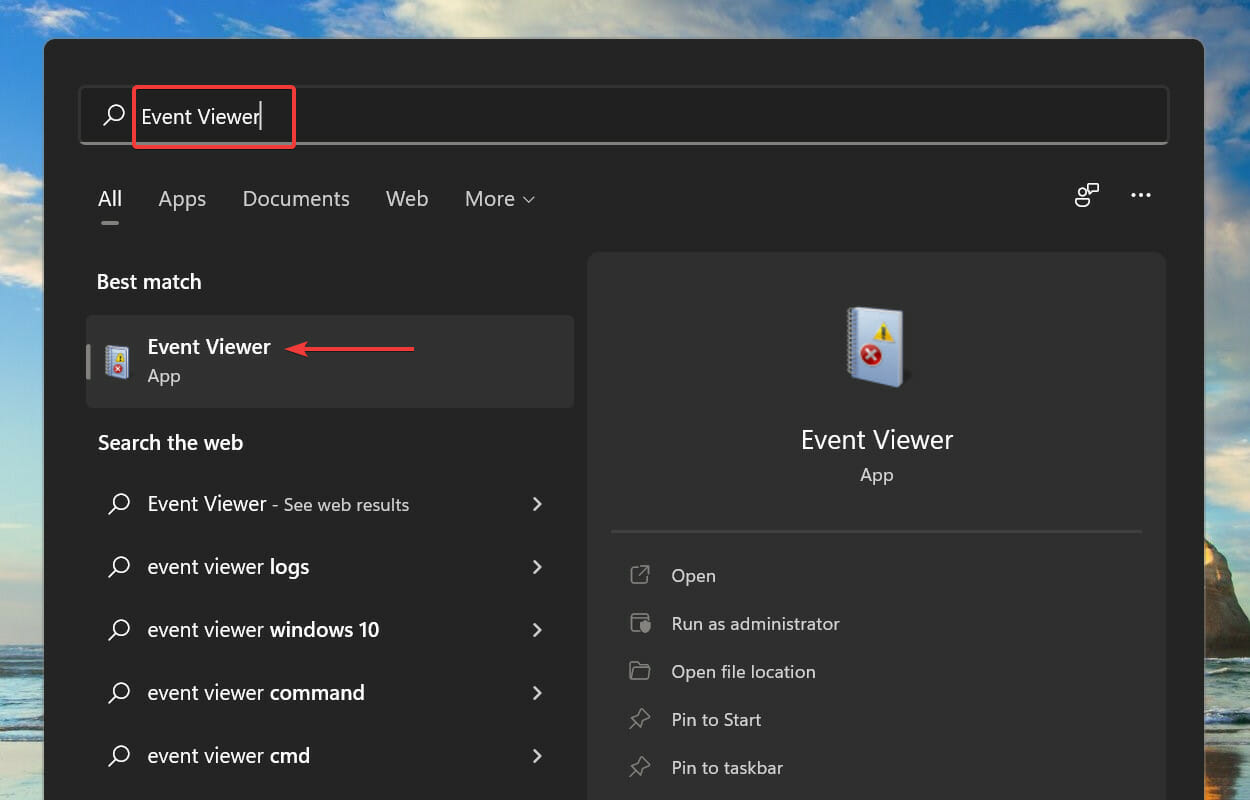 Launch Event Viewer
