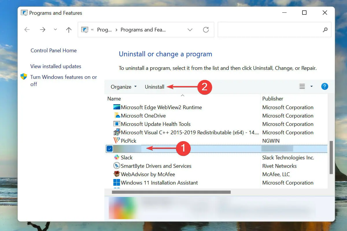 Uninstall to reinstall audio driver in Windows 11