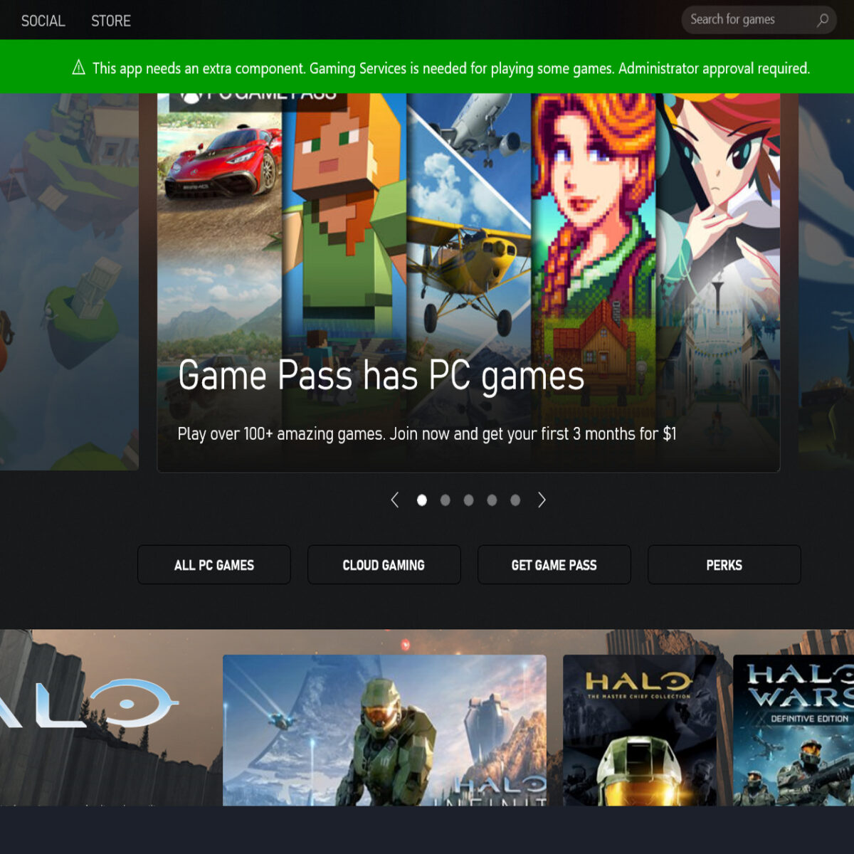 cant download xbox games on pc