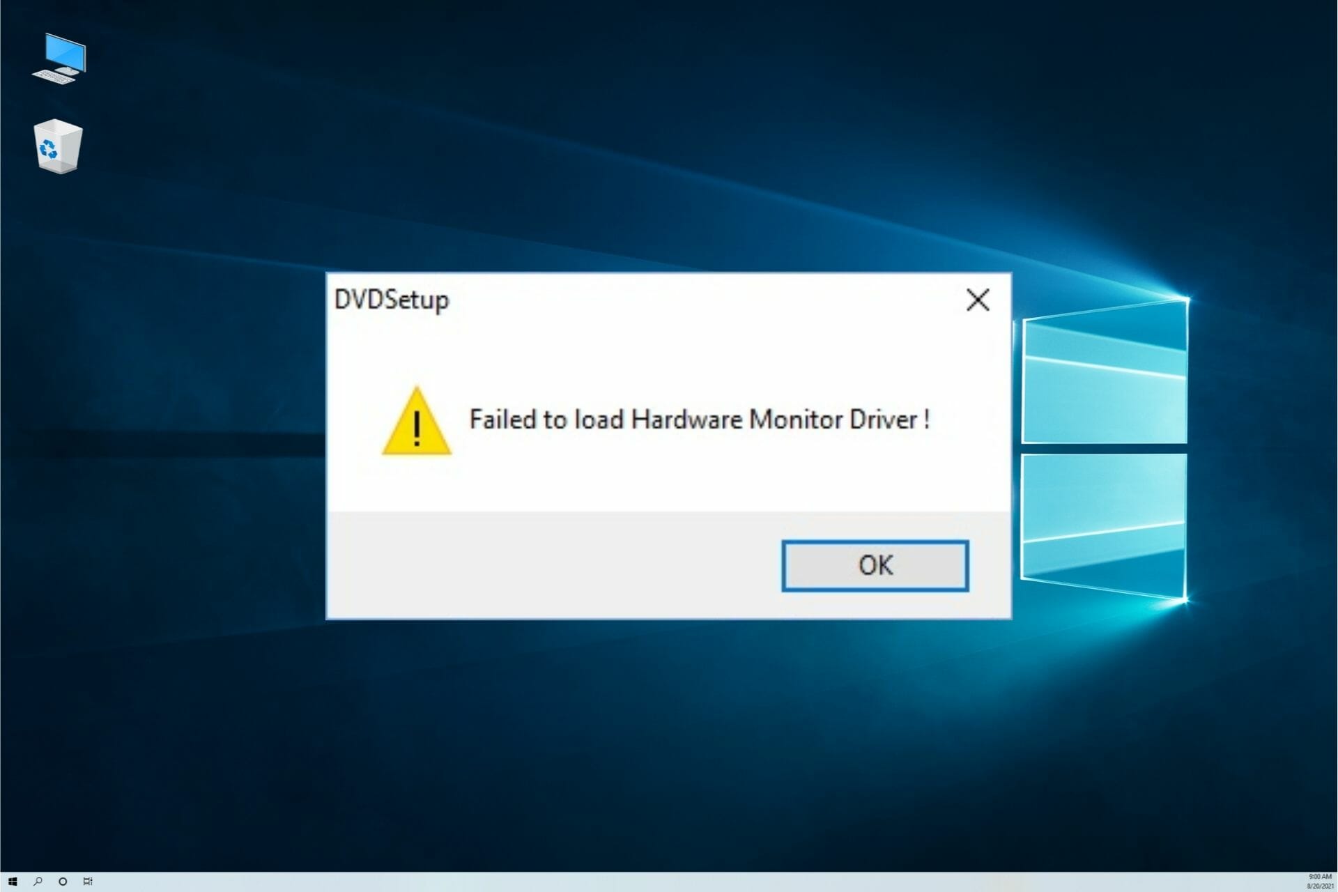 hardware monitor driver failed to load