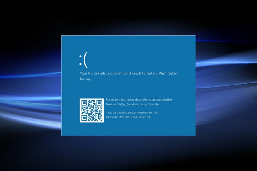 Machine Check Exception BSOD error in Windows 11