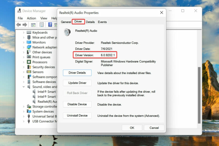 How to reinstall the audio driver in Windows 11