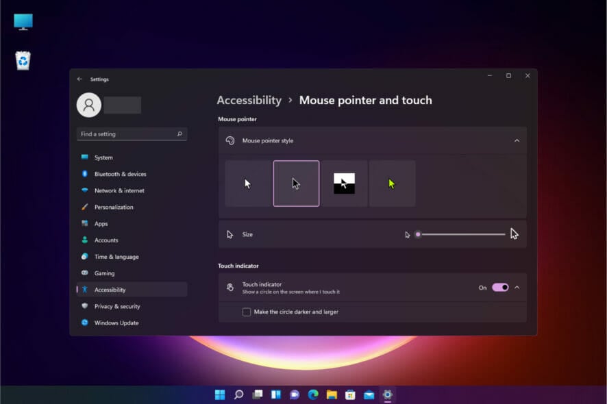 How to set your cursor to dark mode in Windows 11