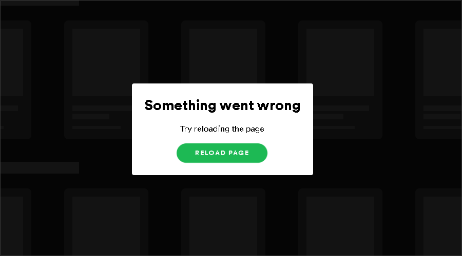 oops something went wrong spotify