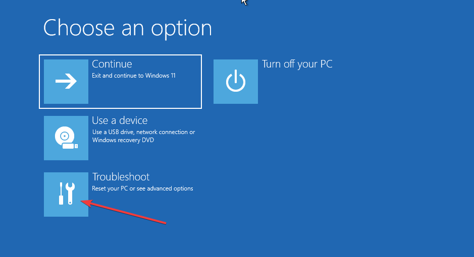The Troubleshoot option vanguard windows 11 error