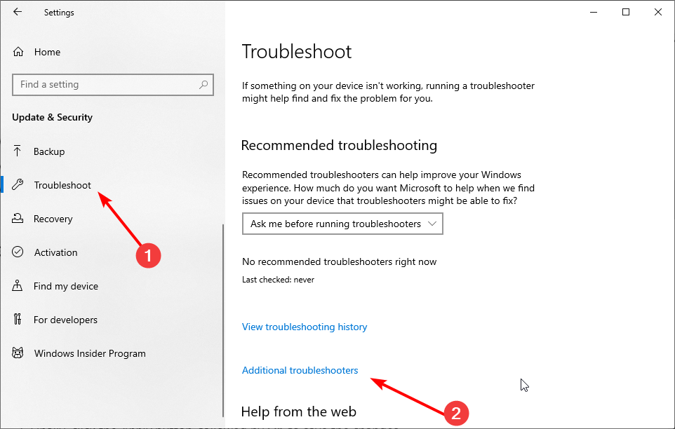 troubleshoot windows update service not running