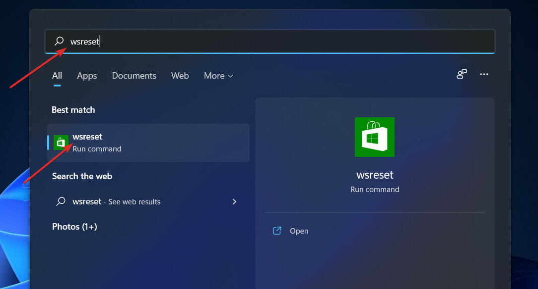 wsreset-windows-11 can't download games from game pass app