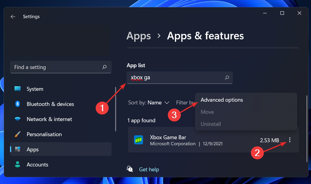 xboxgamebar-advanced-options  uninstall xbox game bar windows 11