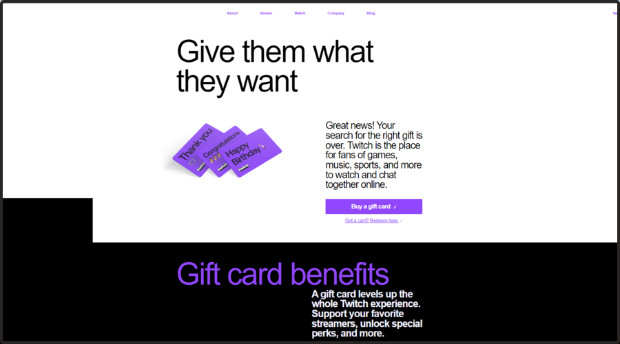 Twitch Gift Card