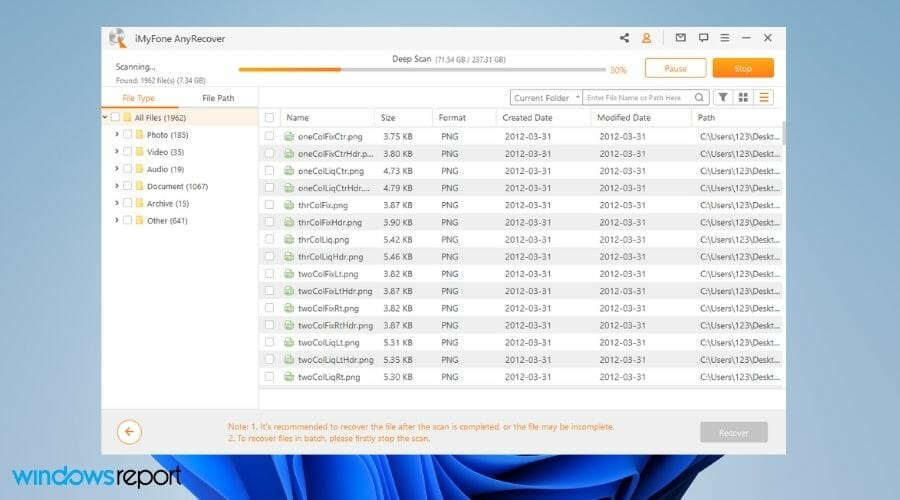 Anyrecover data recovery software for windows 11