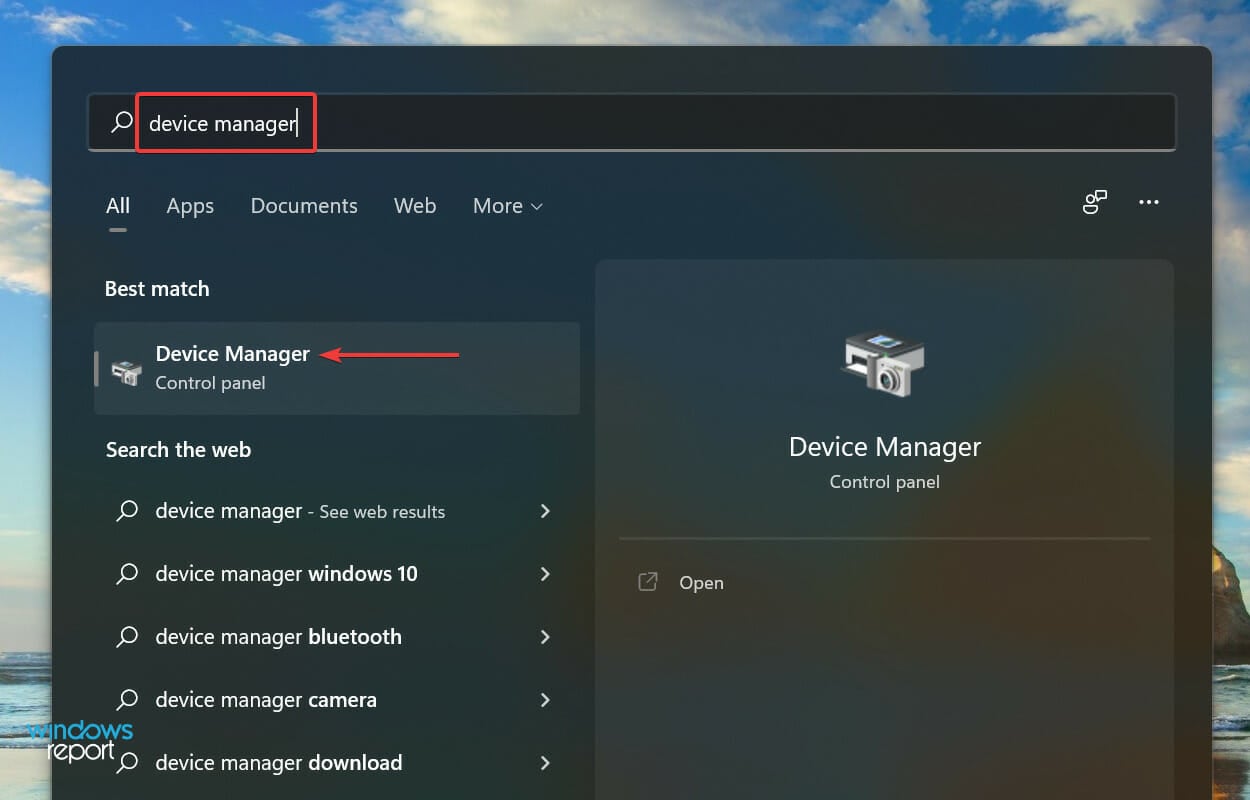 Launch Device Manager to fix can't install windows 11 on ssd