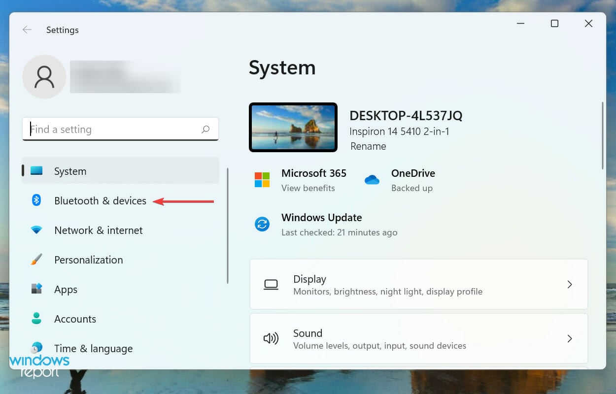 select Bluetooth and devices how to screen share windows 11 to tv