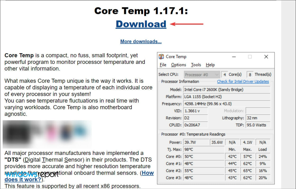 Download Core Temp to how to check cpu temp windows 11